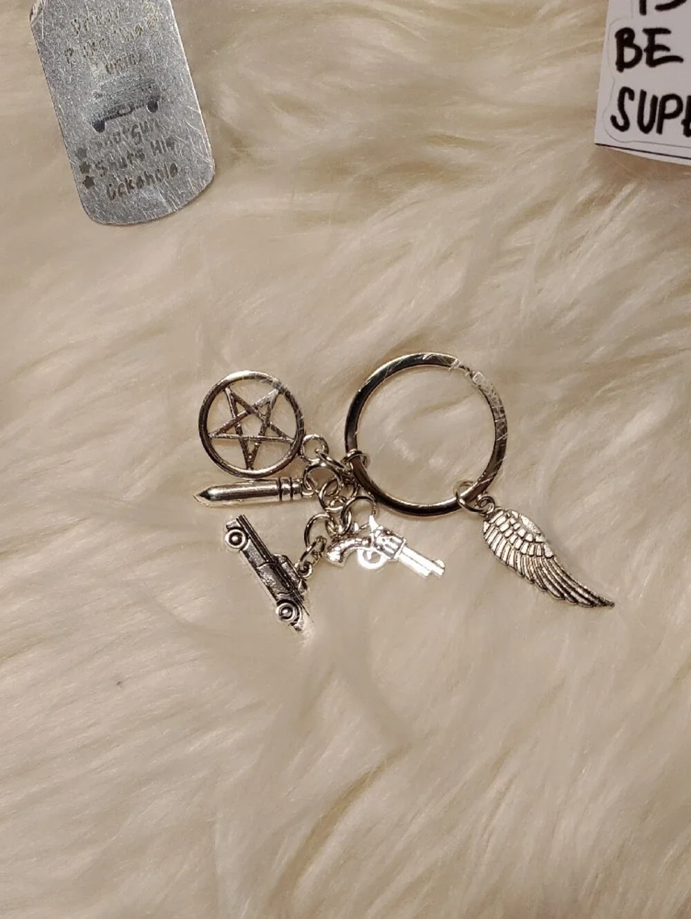 'I'd Rather Be Watching Supernatural' Sticker And Keychain Bundle